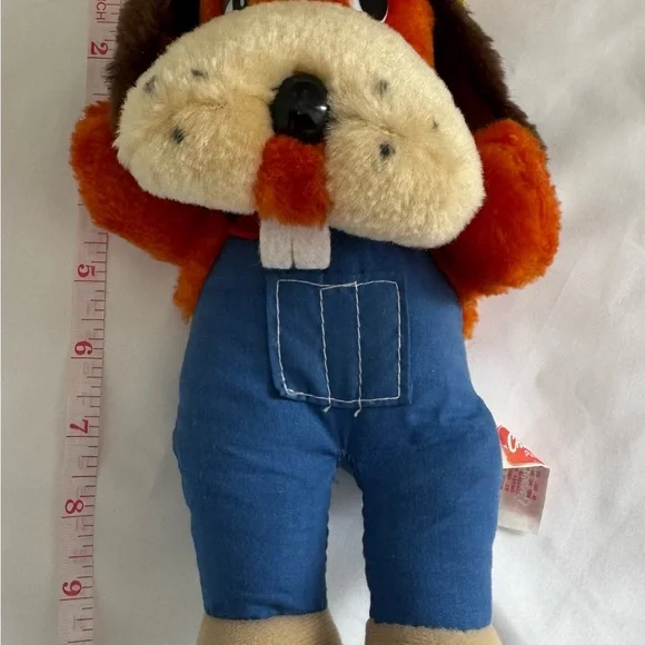 Vintage 1980s Jasper T. Jowls Chuck E Cheese Pizza Time Theatre 11” Plush Dog - Picture 4 of 8